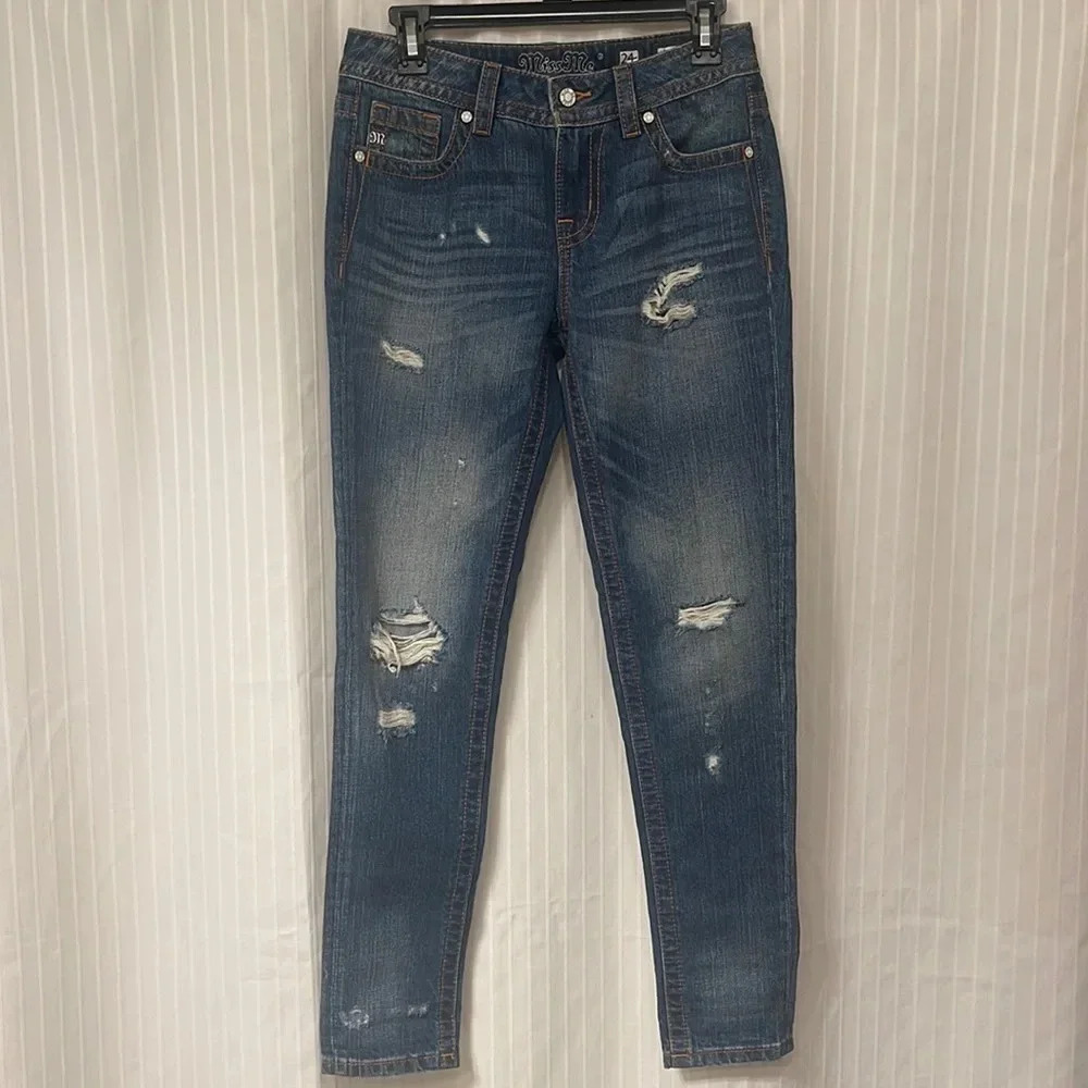 MissMe - Boyfriend Ankle - Distressed Jeans - Size 24